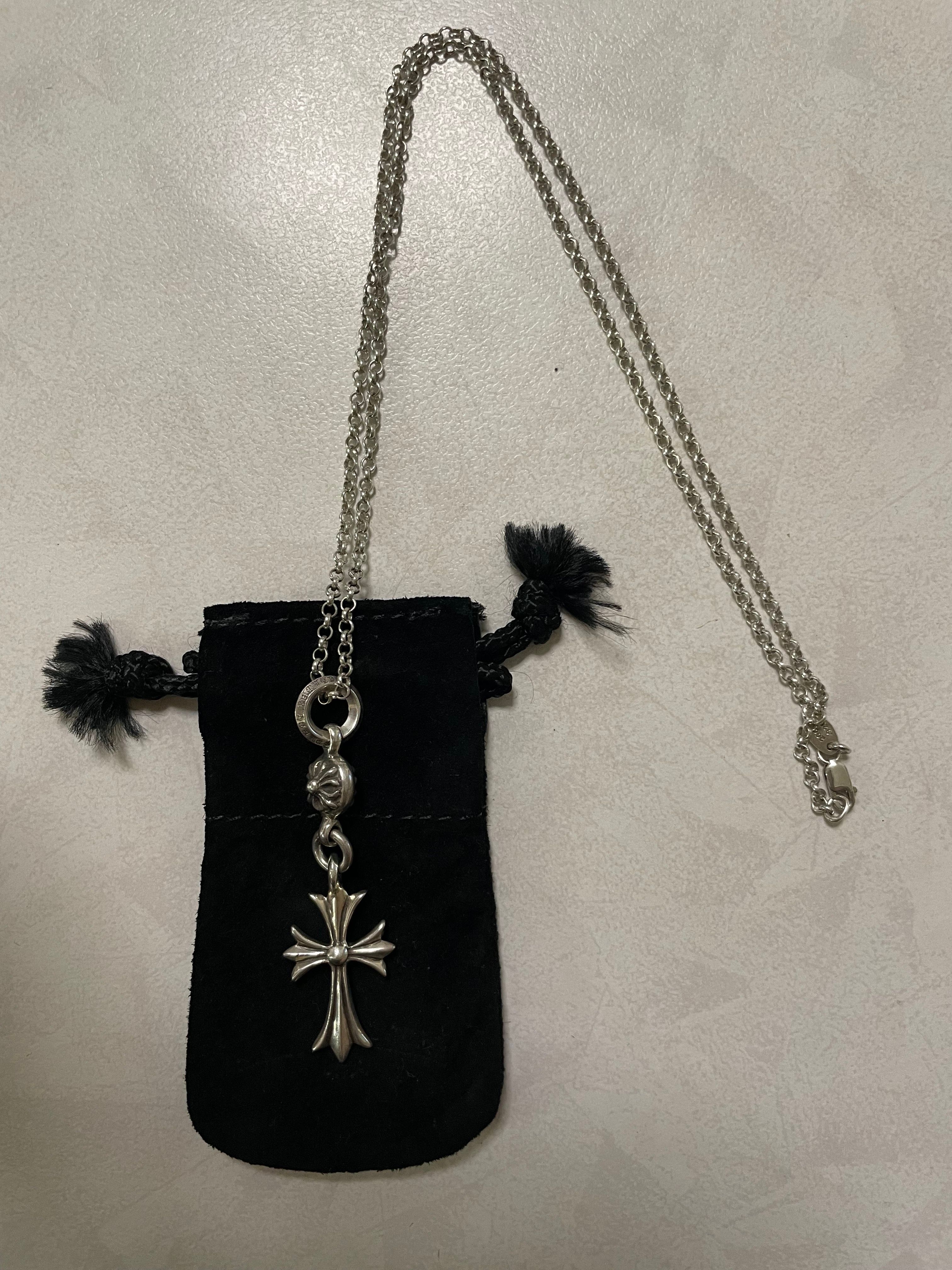 Chrome Hearts 1 Ball Tiny CH Cross Charm "Silver"