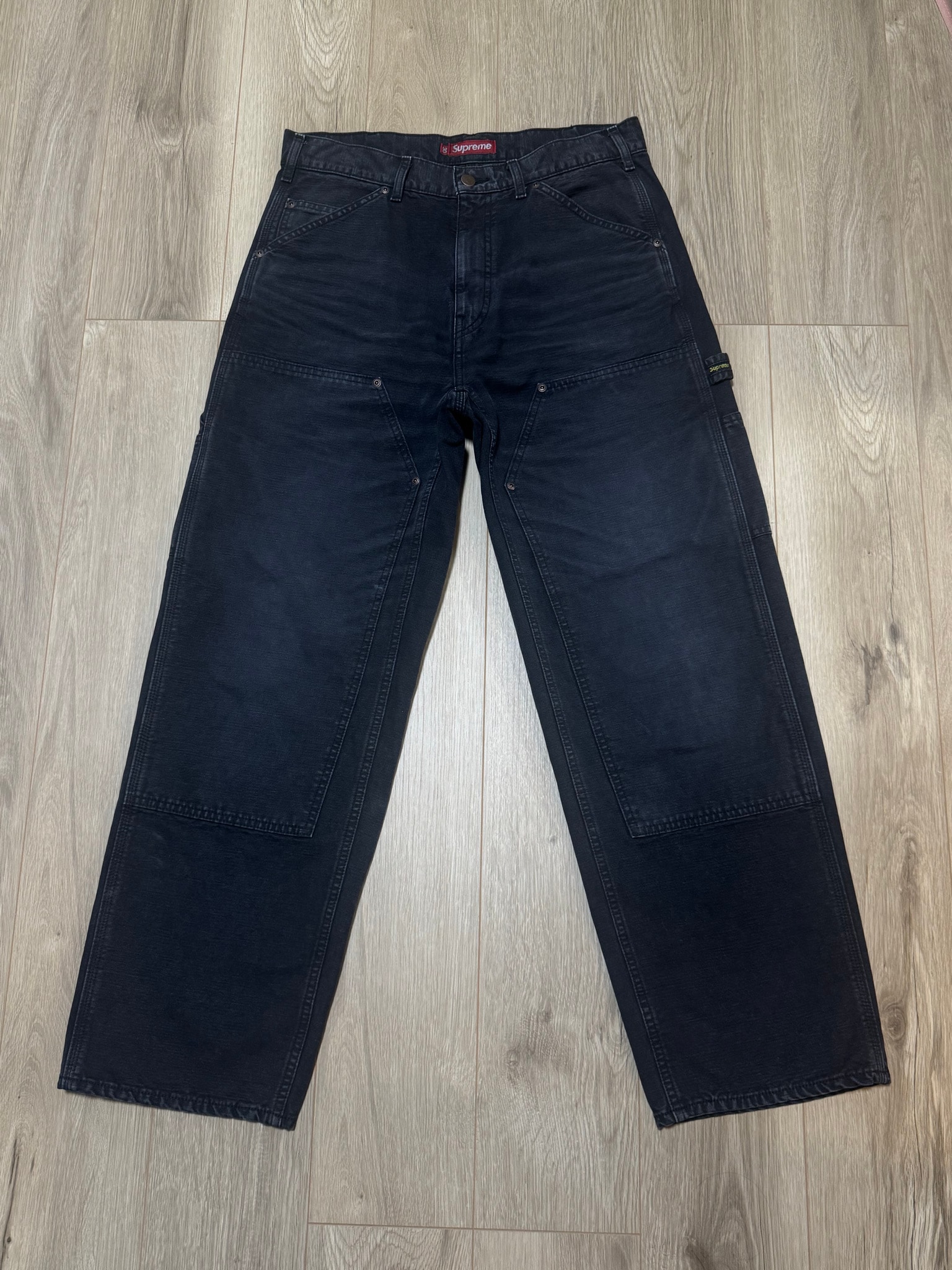 Supreme Worn Double Knee Painter Pant (25SS) "Black"