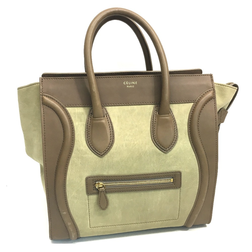 セリーヌ CELINE ラゲージ 165213 ミニショッパー  カバン トートバッグ ハンドバッグ レザー ベージュ