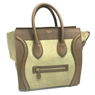 セリーヌ CELINE ラゲージ 165213 ミニショッパー カバン トートバッグ ハンドバッグ レザー ベージュ