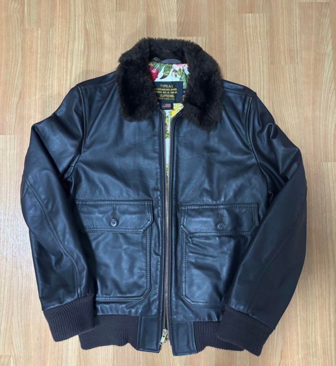 Supreme x Schott TYPE A-2 Leather Flight Jacket "Black"