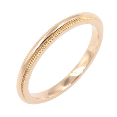 ティファニー TIFFANY&CO ミルグレインバンド リング リング・指輪 ジュエリー K18PG(ピンクゴールド) レディース ゴールド系 【中古】