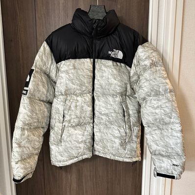 Supreme x The North Face Nuptse Jacket "White Paper Print"