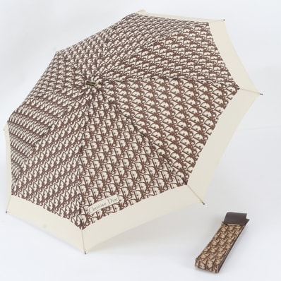 ■美品 クリスチャンディオール トロッター折り畳み 雨傘 コンパクト傘