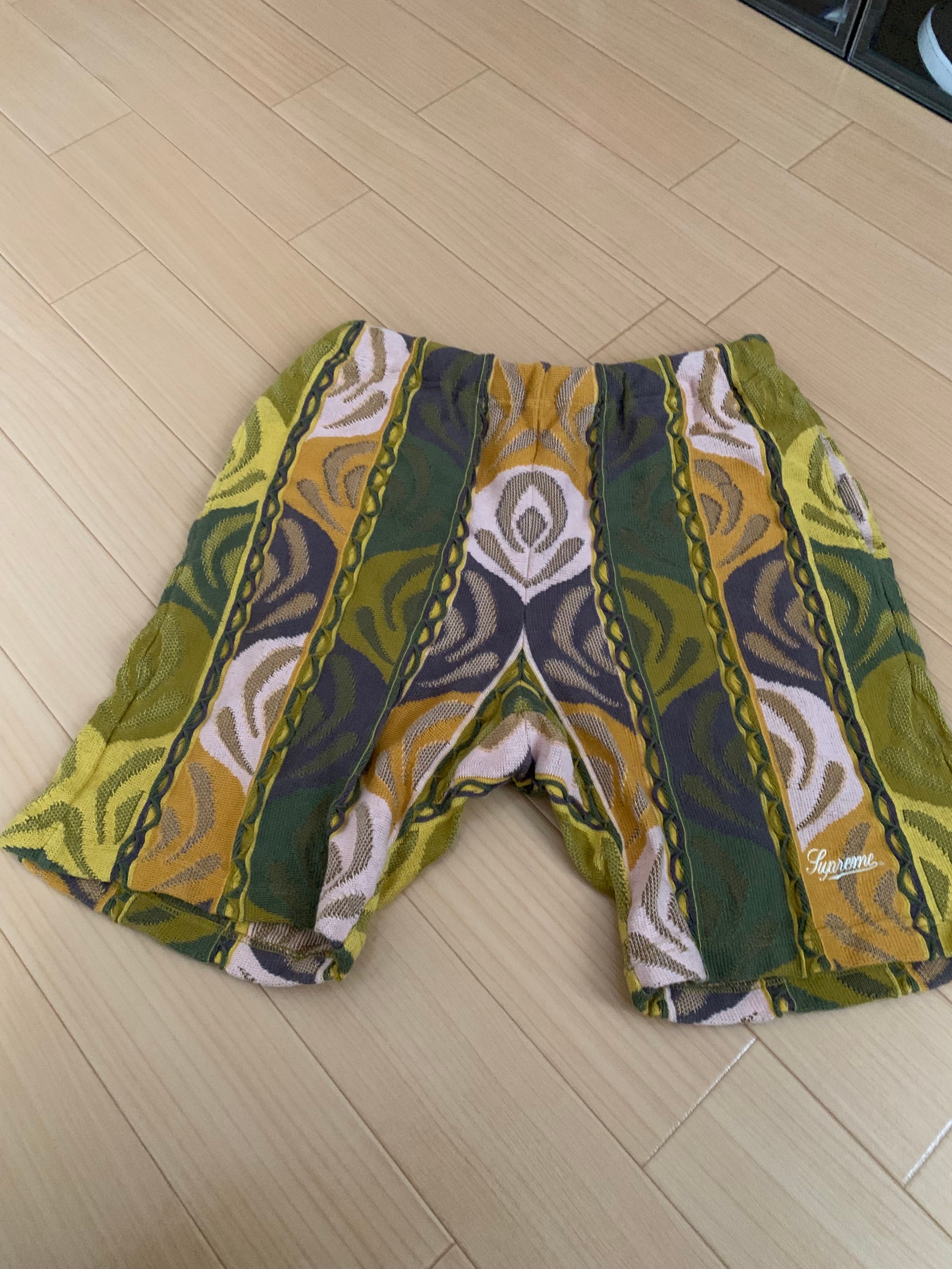 Supreme Abstract Textured Knit Short "Dark Olive"