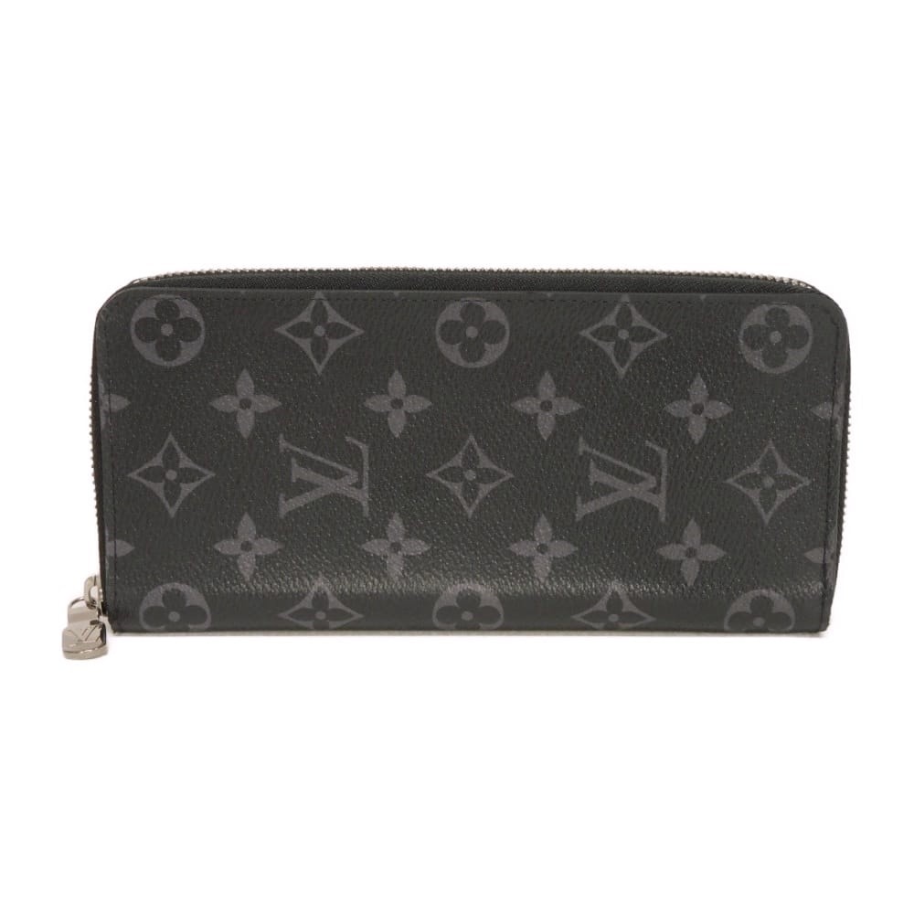 LOUIS VUITTON ルイ・ヴィトン ジッピーウォレット ヴェルティカル 現行 LVロゴ フラワー ブラック グレー ラウンドファスナー 札入れ カードケース コインケース RFID ICチップ モノグラム エクリプス ノワール 長財布 M62295