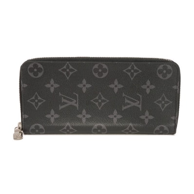 LOUIS VUITTON ルイ・ヴィトン ジッピーウォレット ヴェルティカル 現行 LVロゴ フラワー ブラック グレー ラウンドファスナー 札入れ カードケース コインケース RFID ICチップ モノグラム エクリプス ノワール 長財布 M62295