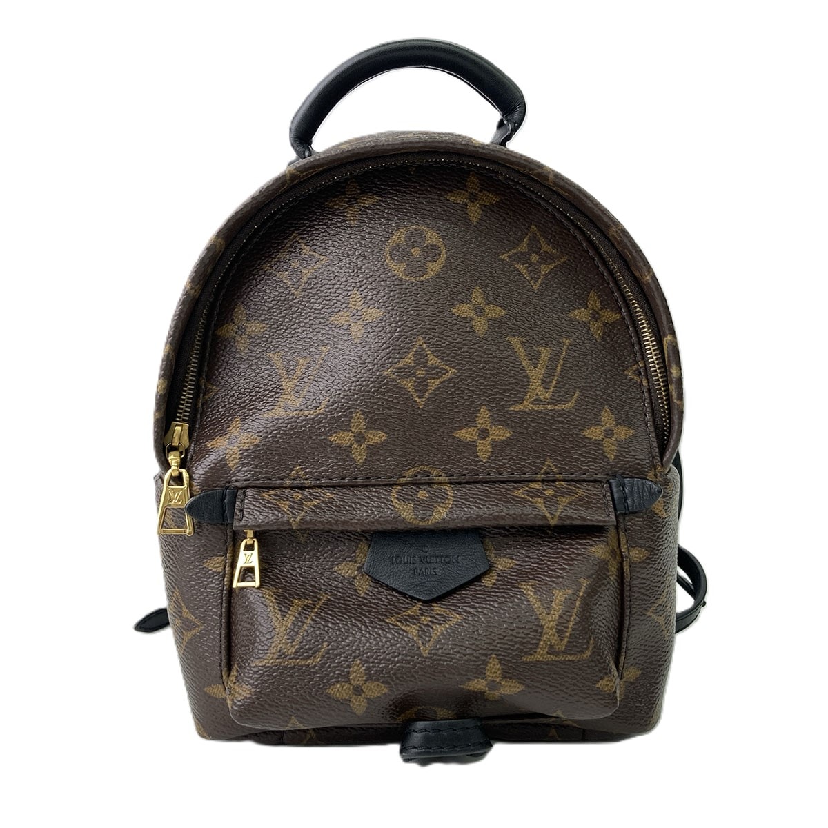 LOUIS VUITTON ルイ・ヴィトン パームスプリングス バックパック MINI モノグラム リュック・デイパック M44873 PVCコーティングキャンバス モノグラムマカサー ブラウン ブラック  レディース【中古】