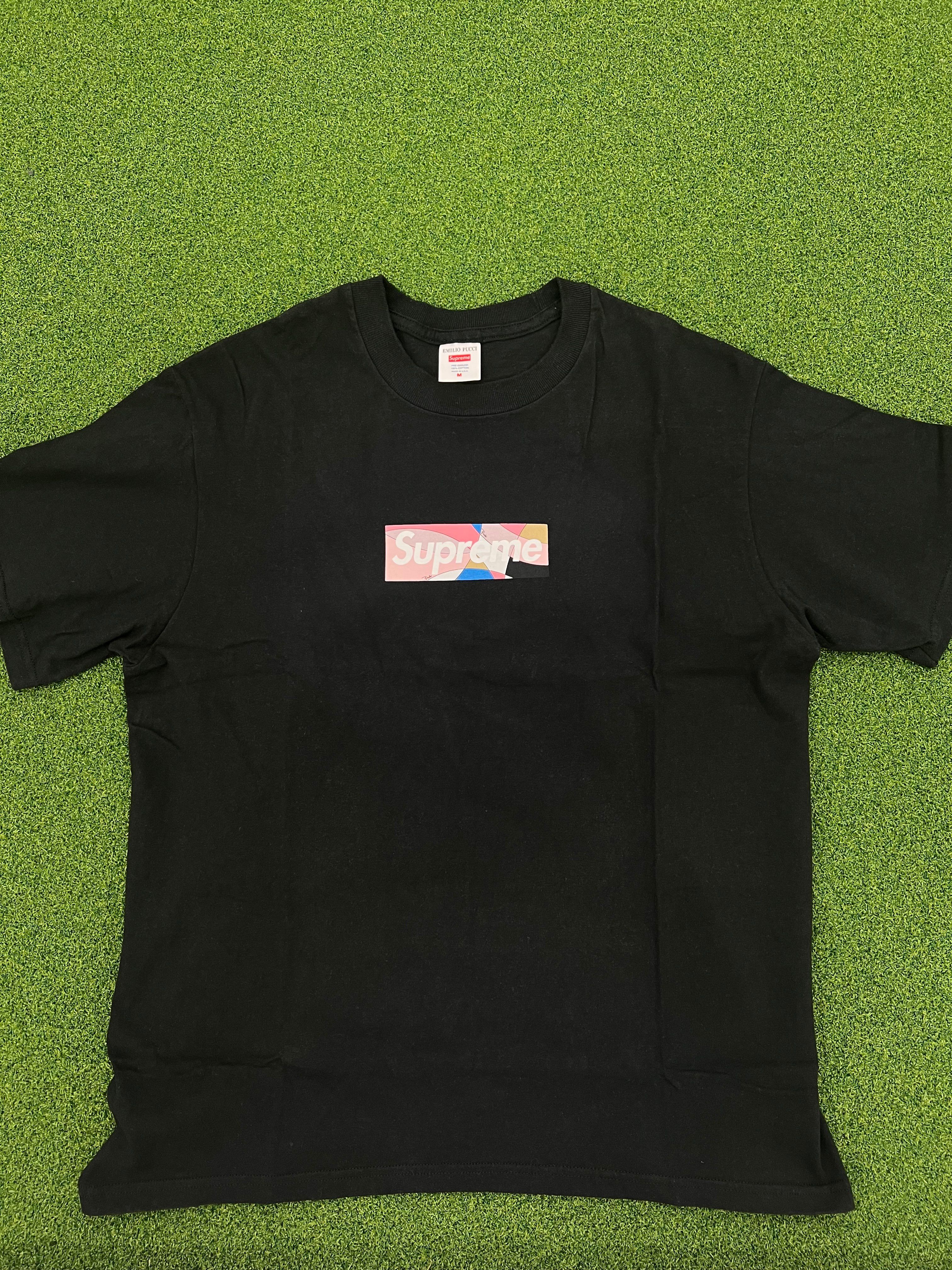 Supreme / Emilio Pucci® Box Logo Tee "Black/Pink"