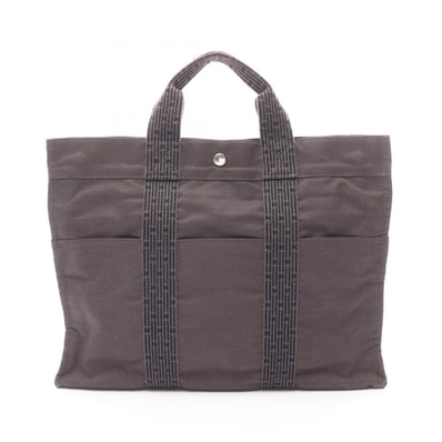 エルメス HERMES エールラインMM トートバッグ バッグ ナイロンキャンバス メンズ レディース グレー系 【中古】