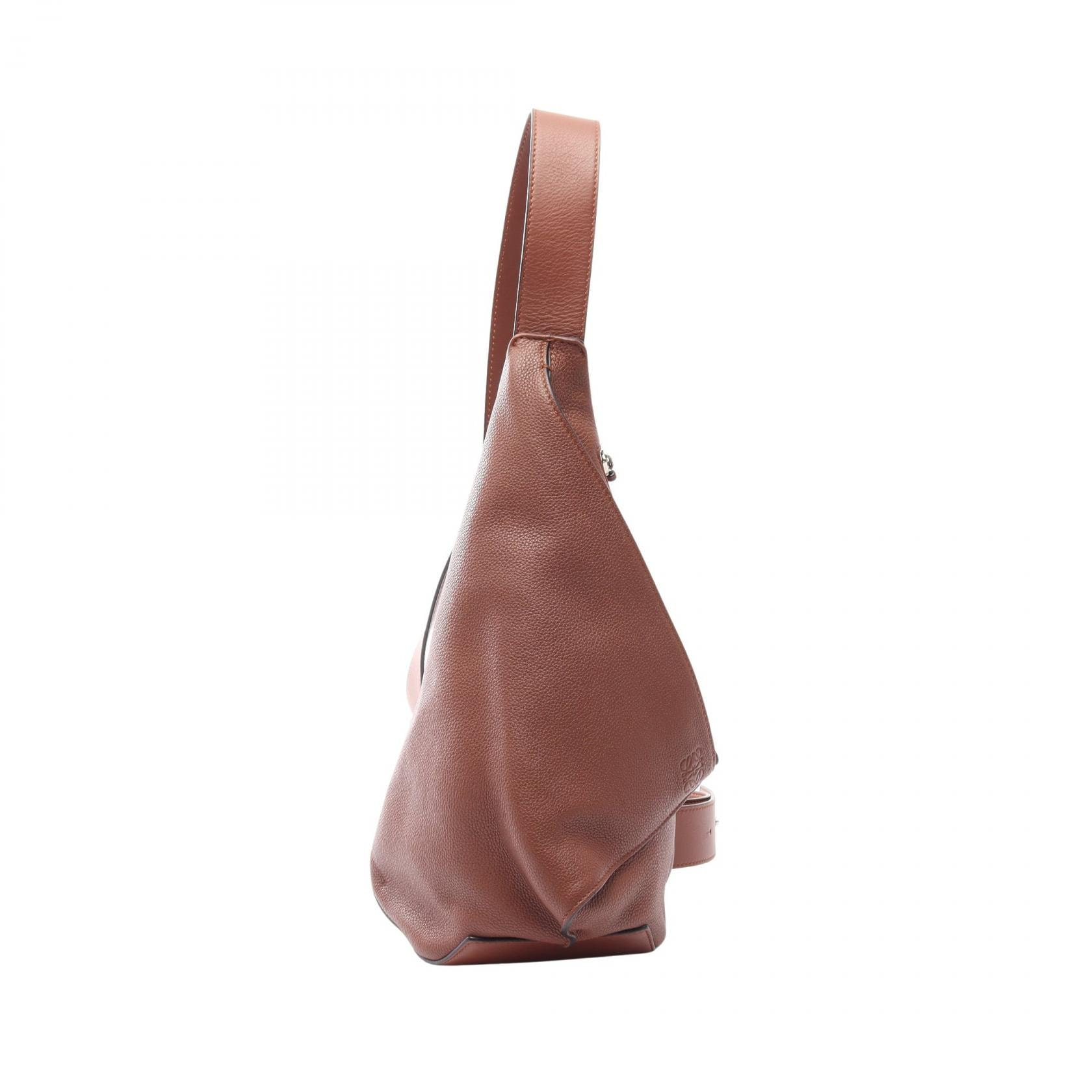 ロエベ LOEWE ANTON SLING アントン スリング ウエストバッグ ボディバッグ バッグ レザー メンズ ブラウン系 B511A09X10 【中古】