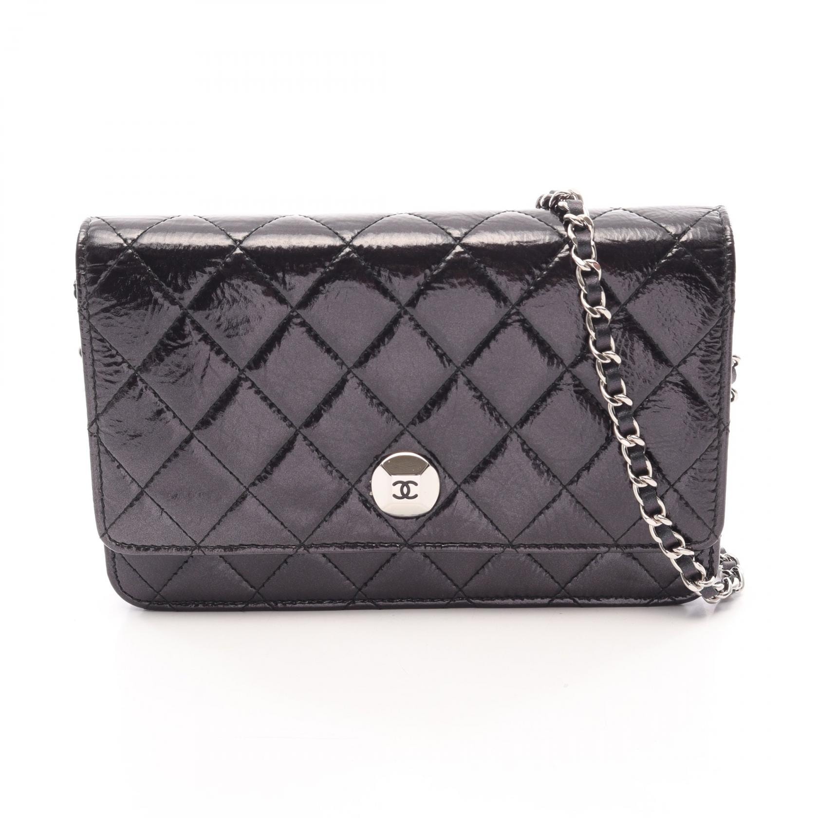 シャネル CHANEL マトラッセ ショルダーバッグ バッグ レザー レディース ブラック系 【中古】