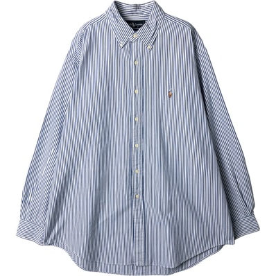 古着 ラルフローレン Ralph Lauren YARMOUTH 長袖 ボタンダウンストライプシャツ メンズL相当/eaa649936