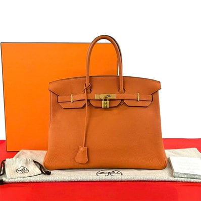 HERMES エルメス バーキン 35 トリヨンクレマンス ハンドバッグ オレンジ
39815