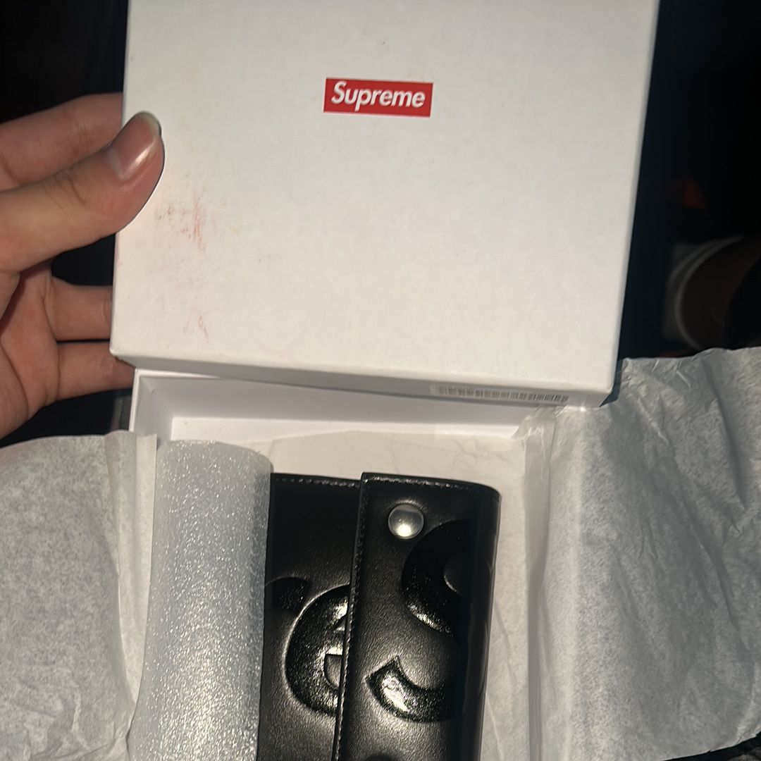 Supreme Leather Chain Wallet (25SS) "Black"