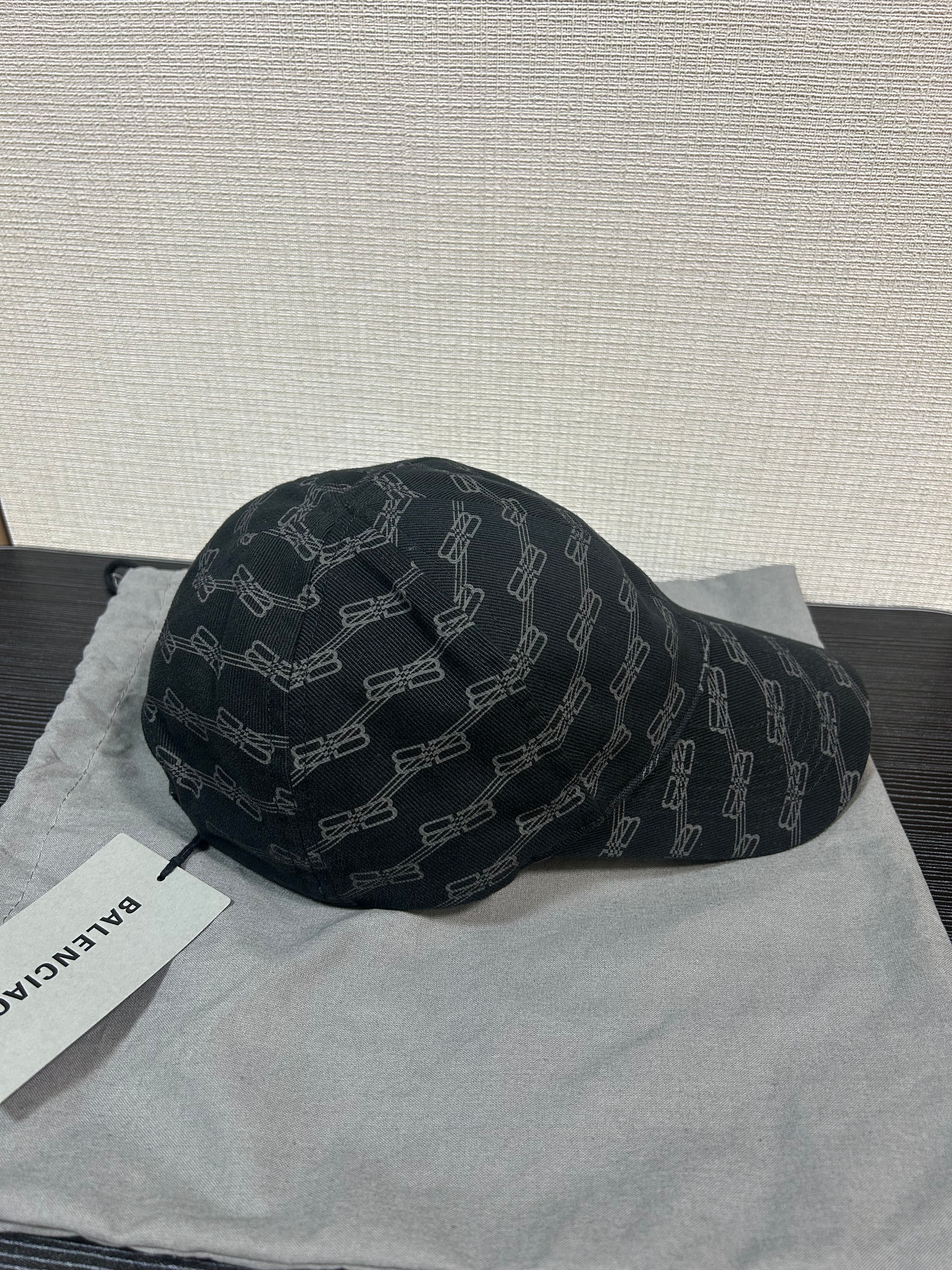 BALENCIAGA BB MONOGRAM CAP BLACK 