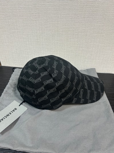 BALENCIAGA BB MONOGRAM CAP BLACK