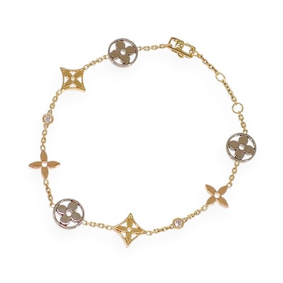 ルイヴィトン LOUIS VUITTON モノグラム イディール Q95286 ブレスレット K18イエローゴールド K18ホワイトゴールド K18ピンクゴールド ゴールド ダイヤモンド レディース【中古】【Aランク】