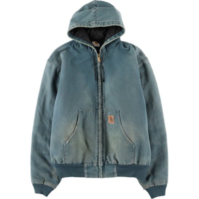 古着 カーハート Carhartt アクティブジャケット 中綿入り ダックフルジップパーカー メンズXL相当/eaa606479