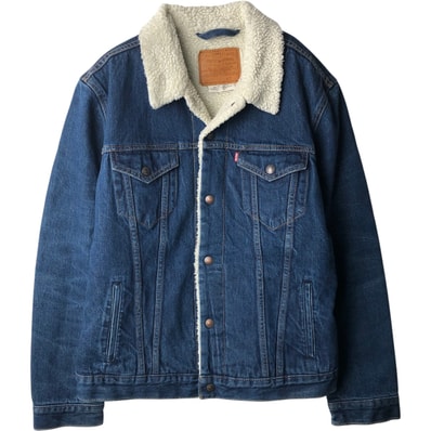 古着 リーバイス Levi's LEVI'S PREMIUM 中綿入り デニムボアジャケット メンズL相当/eaa645695