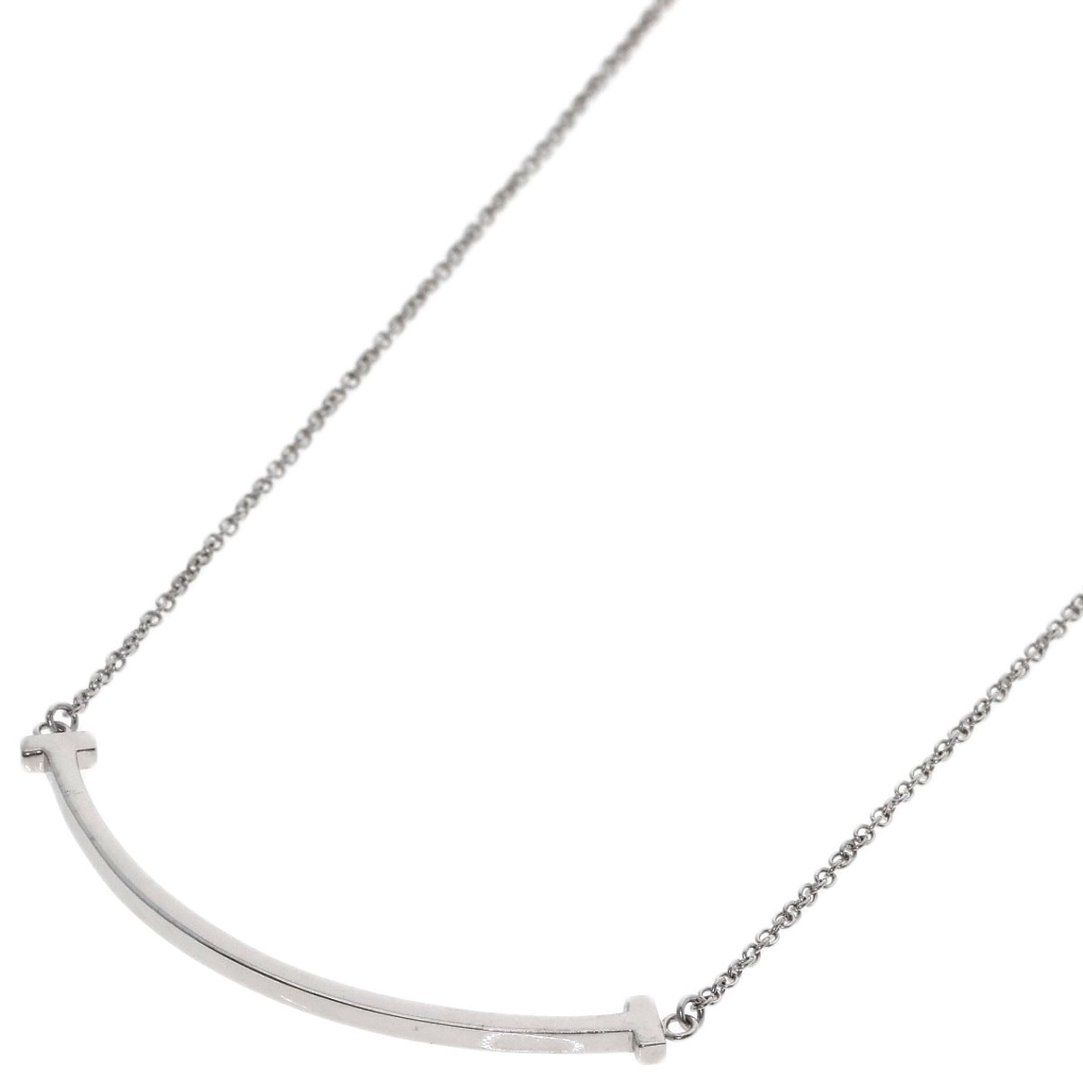 TIFFANY&Co. ティファニー Tスマイル スモール ネックレス K18WG レディース [中古]