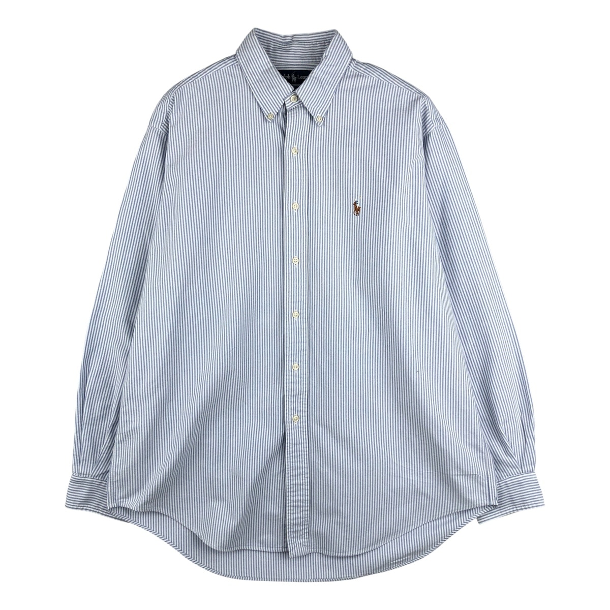 古着 ラルフローレン Ralph Lauren YARMOUTH 長袖 ボタンダウンストライプシャツ メンズL相当/eaa609698