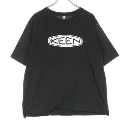 KEEN キーン ロゴプリント 半袖 カットオフ Tシャツ L ブラック