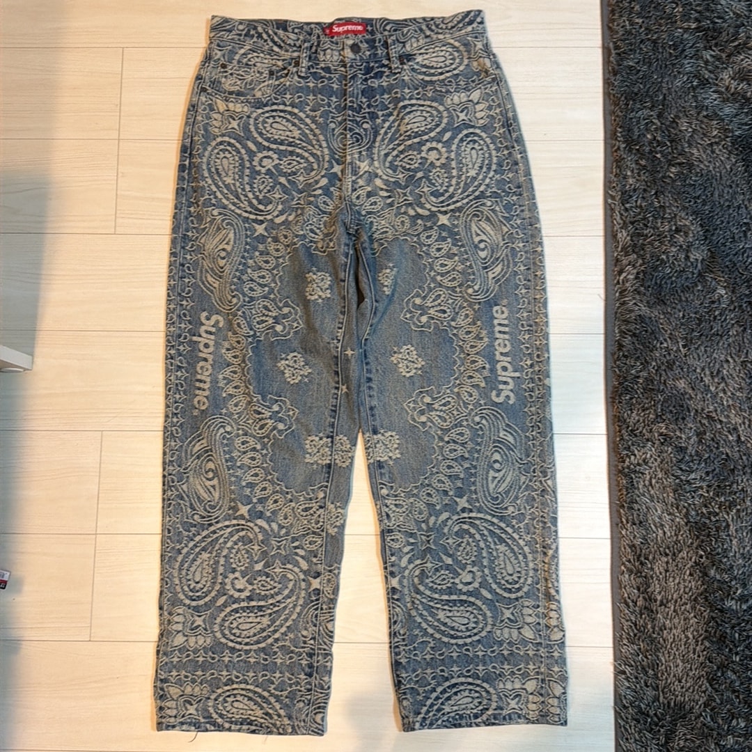 Supreme Bandana Jacquard Baggy Jean "Blue"
