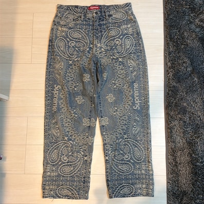 Supreme Bandana Jacquard Baggy Jean "Blue"
