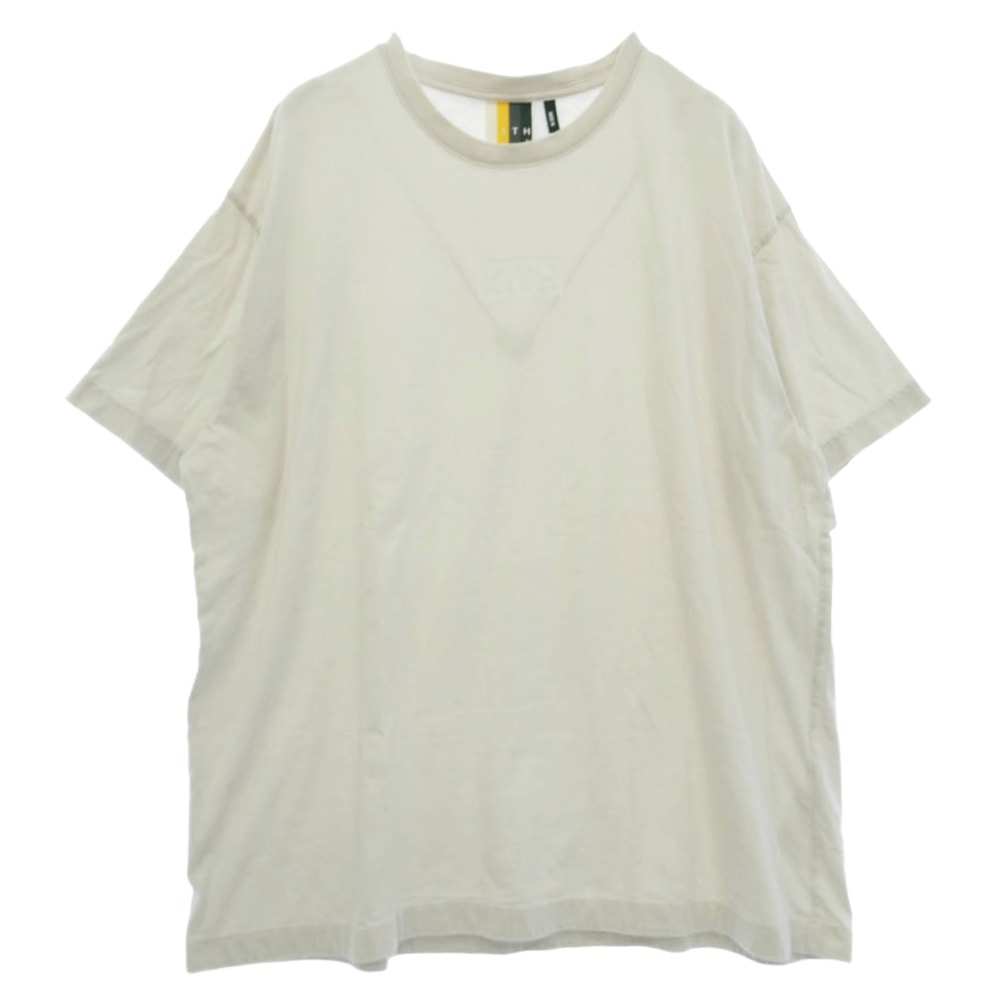 KITH キス ボックス ロゴ プリント Tシャツ 半袖 カットソー オフホワイト系 XXL【中古】