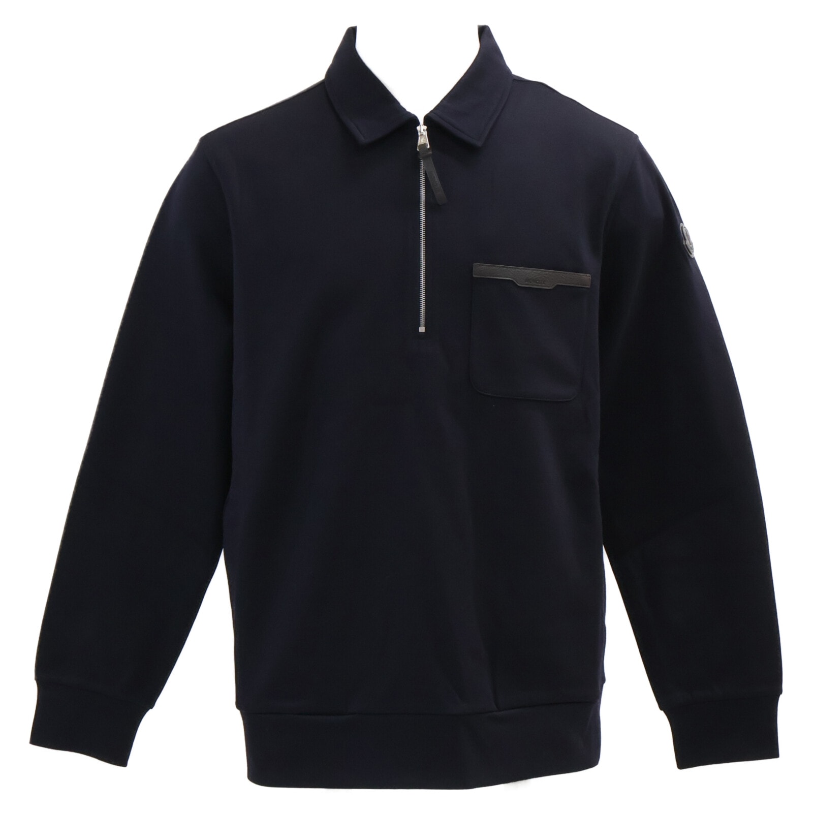 モンクレール 【新品/25年製】L10918G00025 FELPA CON ZIP ハーフジップ スウェットシャツ M
