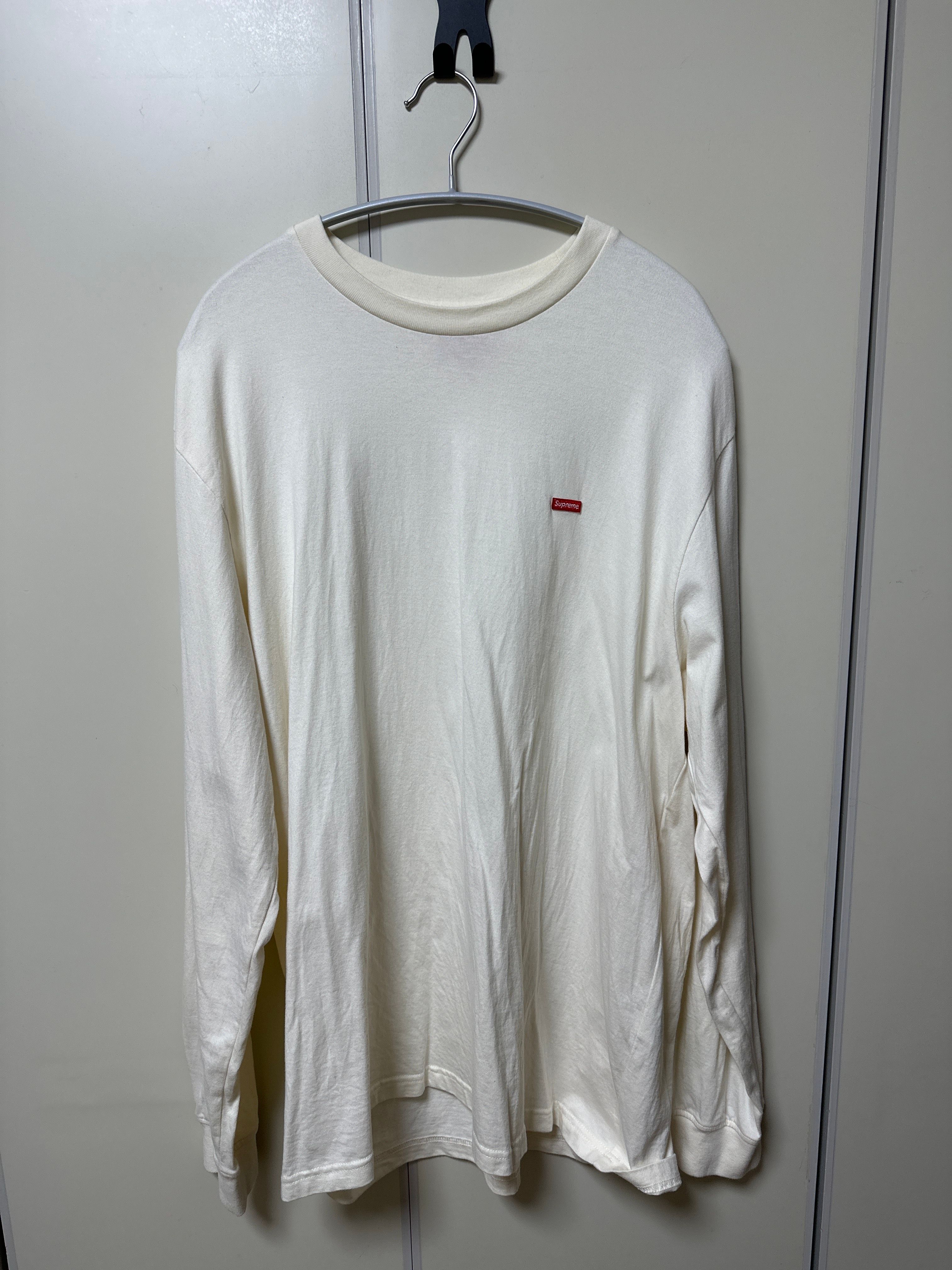 Supreme Small Box L/S Tee "Natural"(22FW)