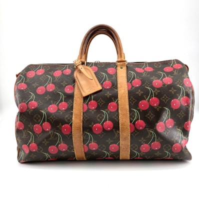 LOUIS VUITTON(ルイ・ヴィトン) キーポル45 モノグラムチェリー M95011 ボストンバッグ レッド×ブラウン