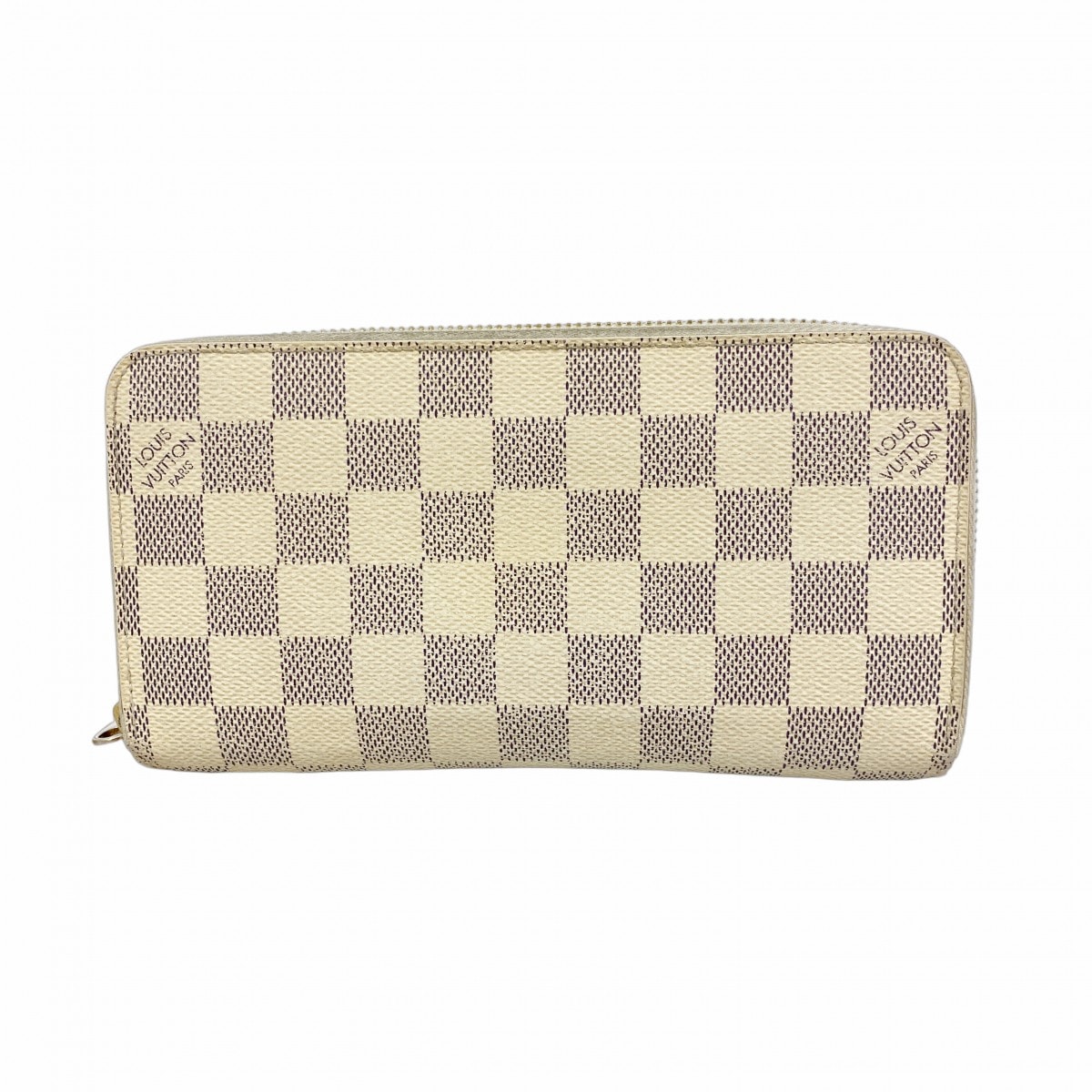 【6da0552】ルイヴィトン 長財布 ダミエ・アズール ジッピーウォレット N60019 ホワイト【中古】レディース