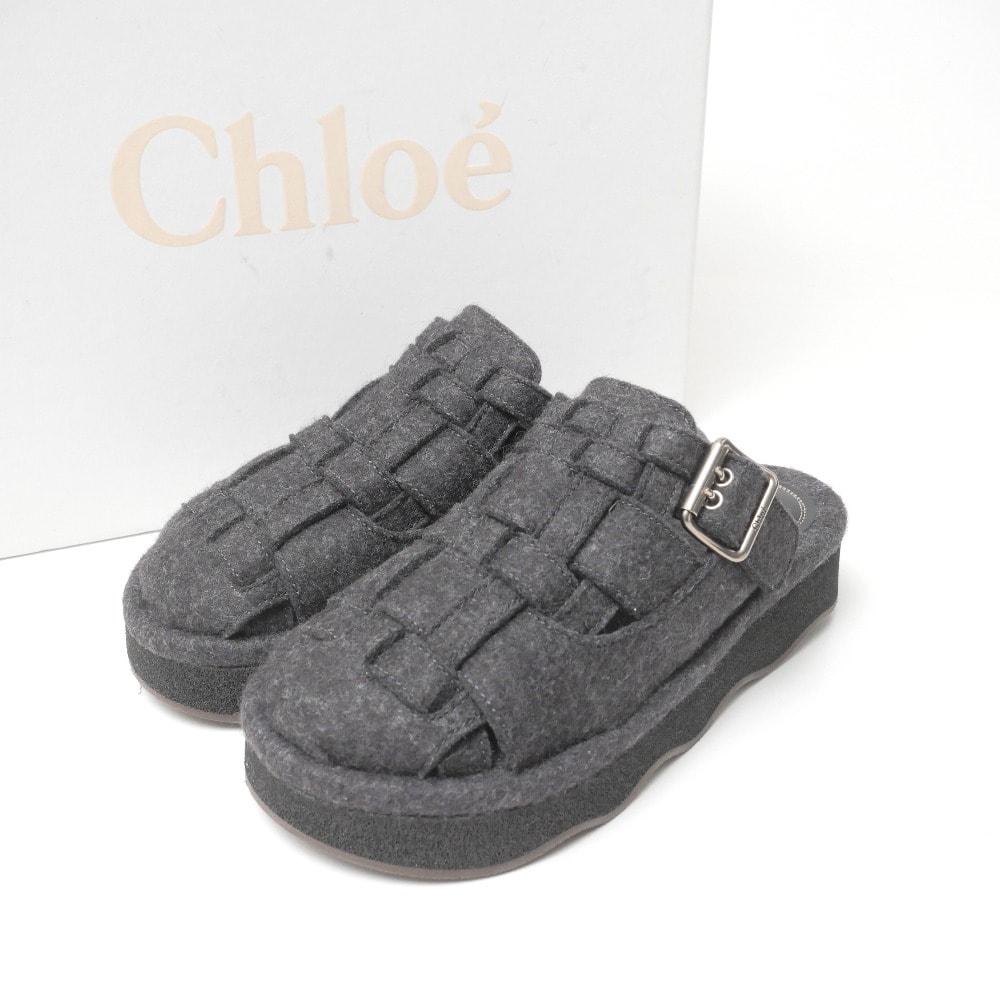 ■美品■Chloe クロエ WAVY SLIPPERS サンダル サイズ35 イタリア製 ブランド古着【中古】20260218/RA7706