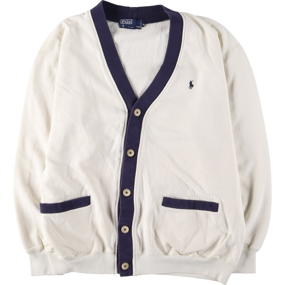 古着 ラルフローレン Ralph Lauren POLO by Ralph Lauren ワンポイントロゴスウェットシャツ トレーナー カーディガン メンズM相当/eaa522974