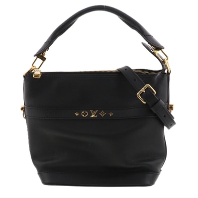 LOUIS VUITTON ルイ・ヴィトン クルーザー PM ショルダーバッグ M57934 レザー ブラック レディース【中古】