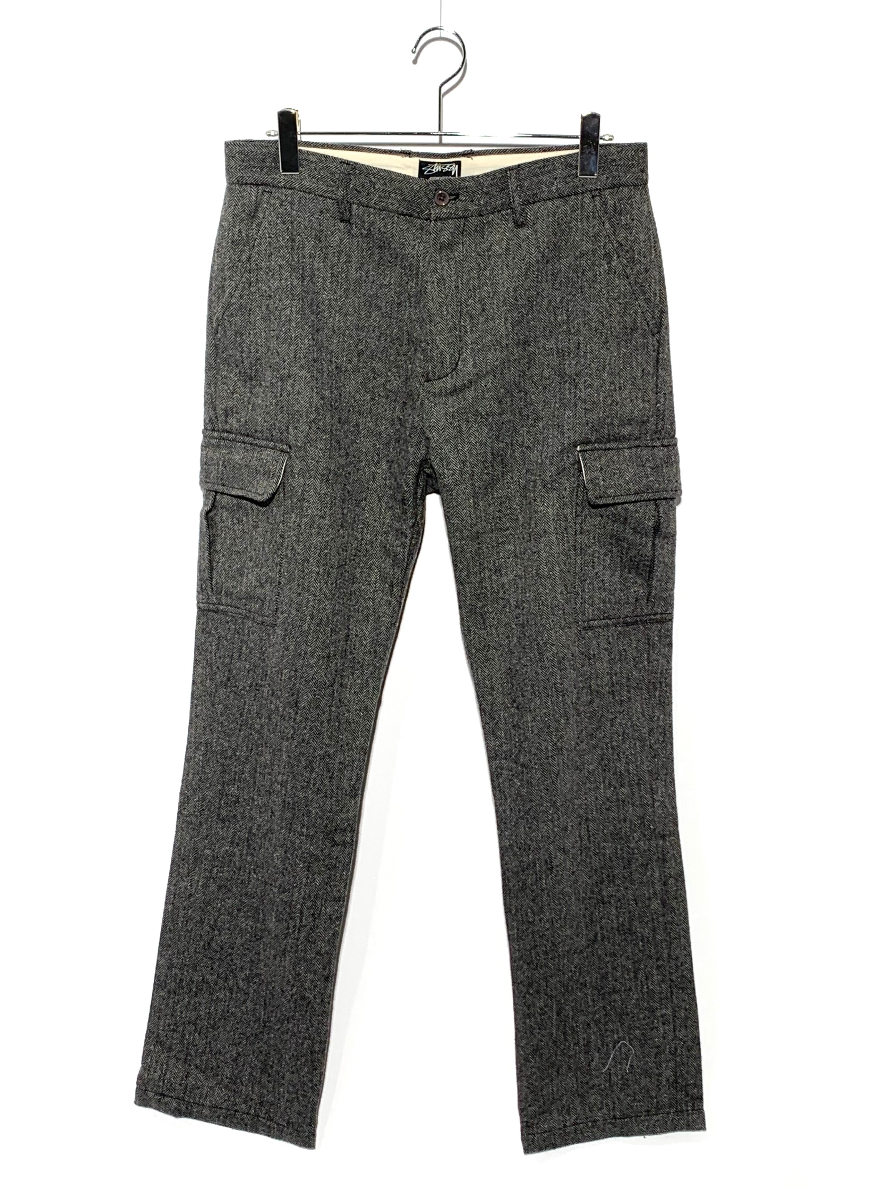 Stussy Herringbone Cargo Slacks "Grey"