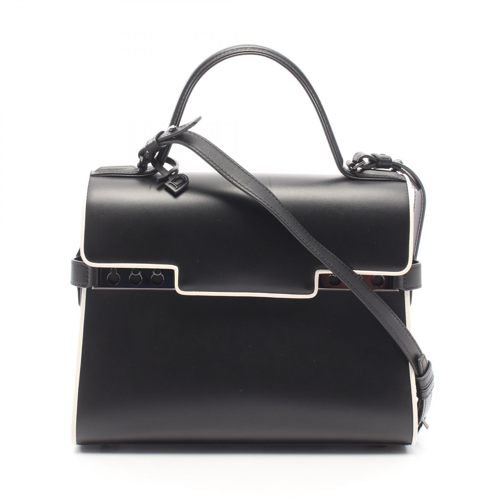 デルヴォー Delvaux タンペート MM 2WAY ハンドバッグ バッグ レザー レディース ブラック系 / ホワイト系 【中古】