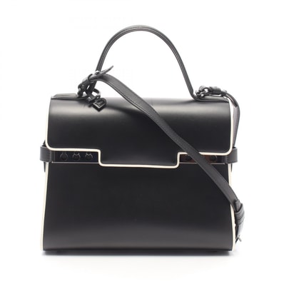 デルヴォー Delvaux タンペート MM 2WAY ハンドバッグ バッグ レザー レディース ブラック系 / ホワイト系 【中古】