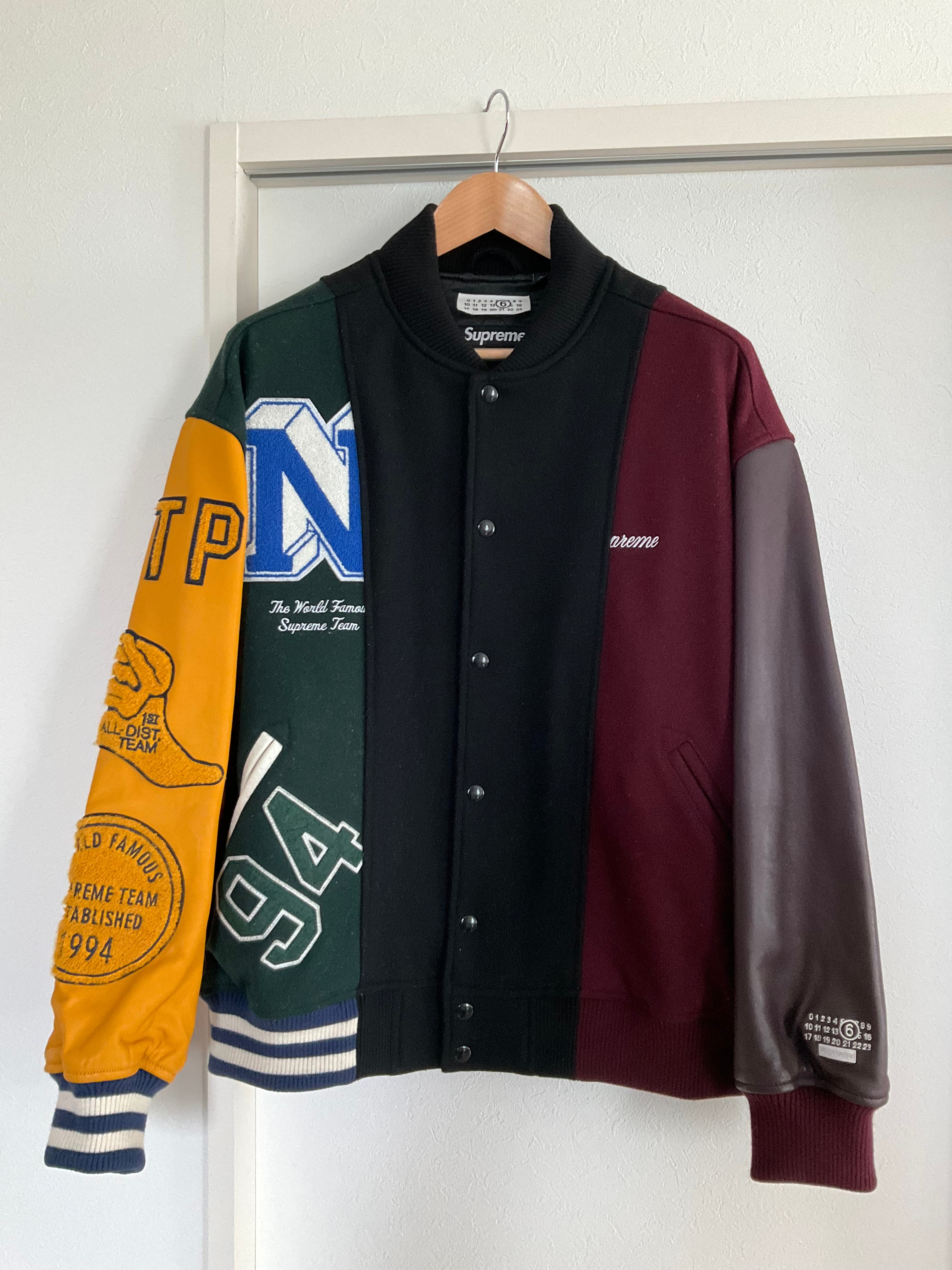 Supreme x MM6 Maison Margiela Split Varsity Jacket "Multicolor"