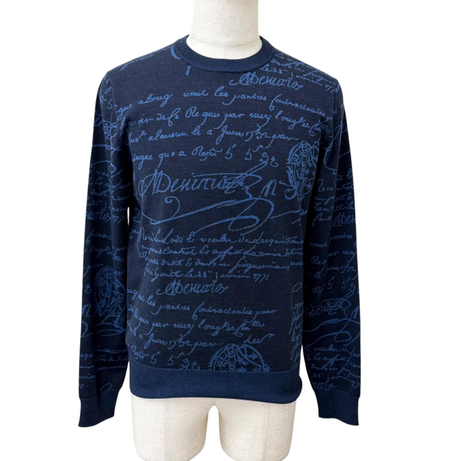 極美品 ベルルッティ セーター Wool Scritto Crewneck