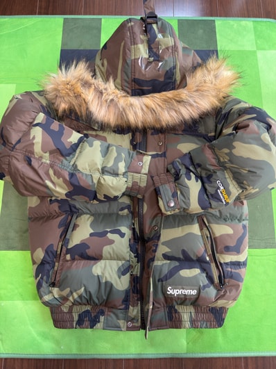 Supreme Facemask 700-Fill Down Puffer Jacket "Woodland Camo"