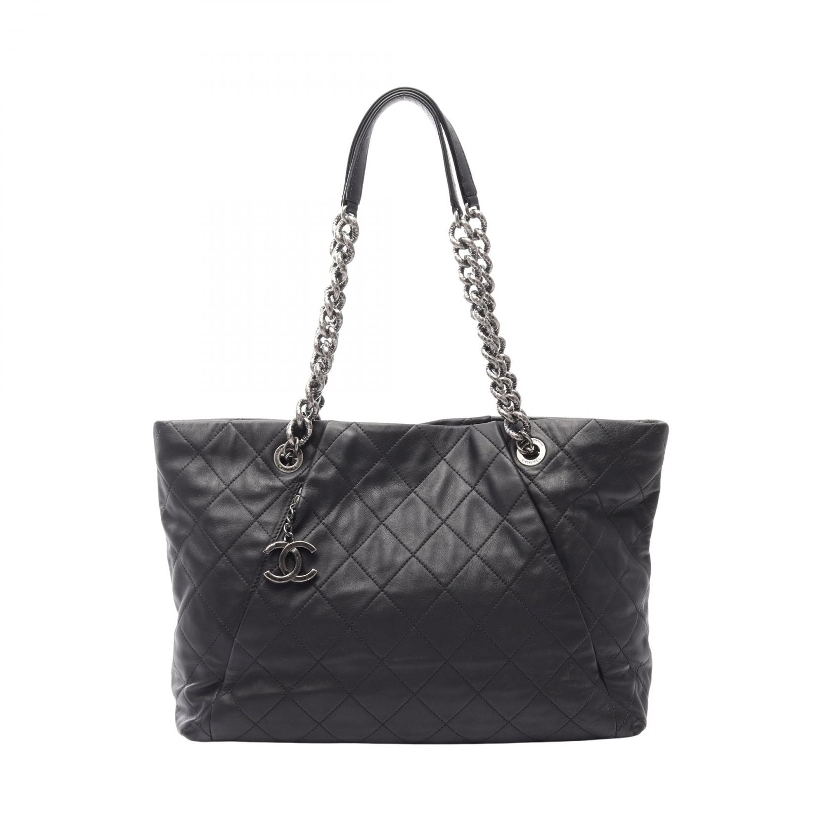 シャネル CHANEL マトラッセ トートバッグ バッグ ラムスキン(羊革) レディース ブラック系 【中古】