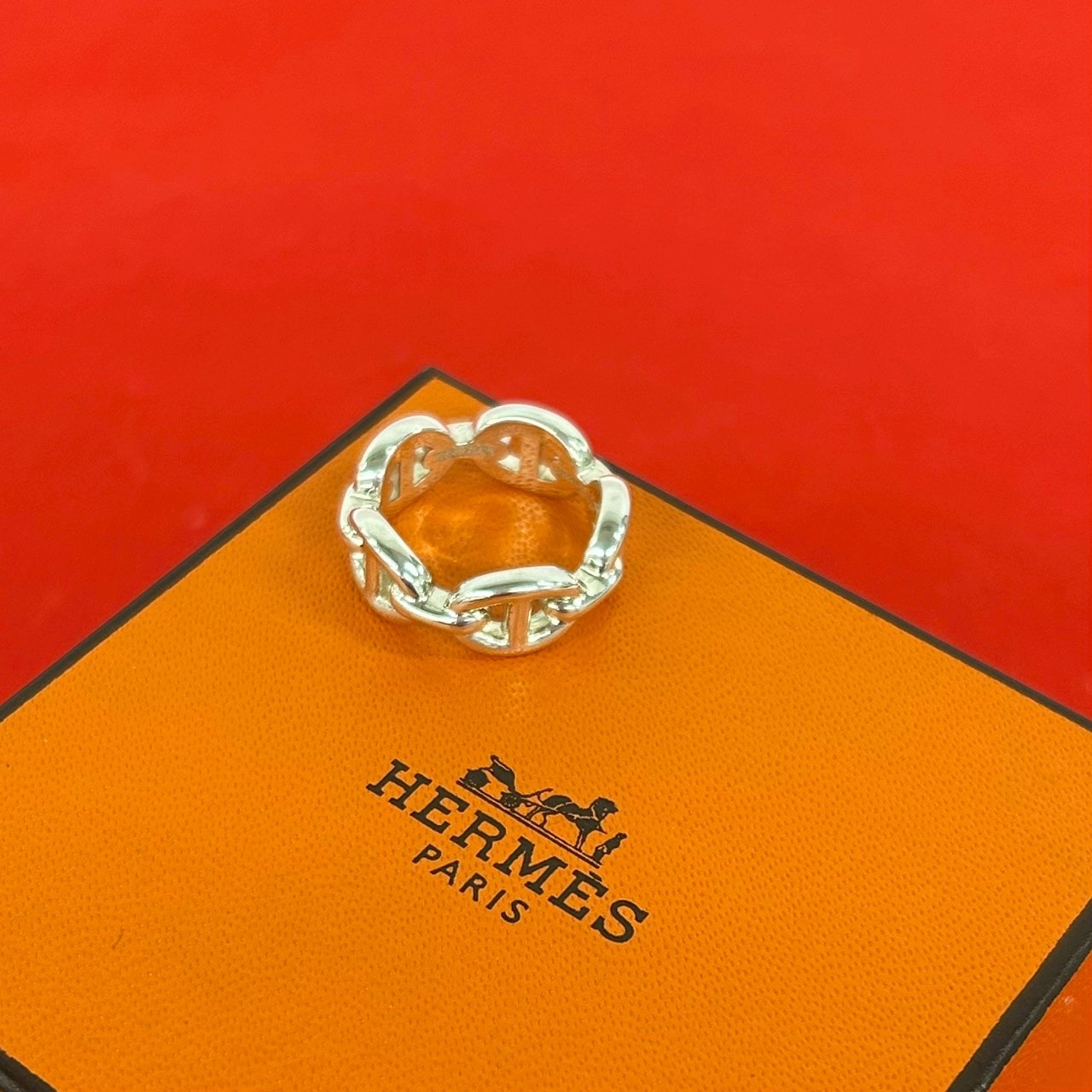 HERMES エルメス アンシェネ リング シルバー925 リング・指輪 7号 シルバー
 24234