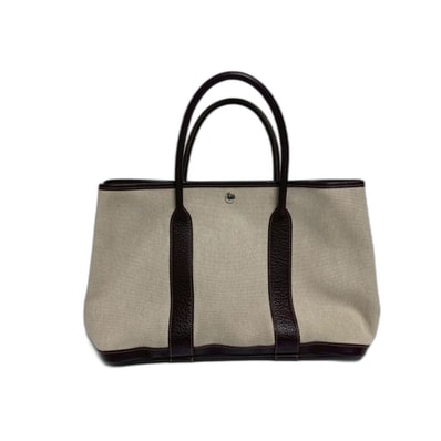 エルメス HERMES ガーデンパーティ ハンドバッグ トワルアッシュ【中古】
