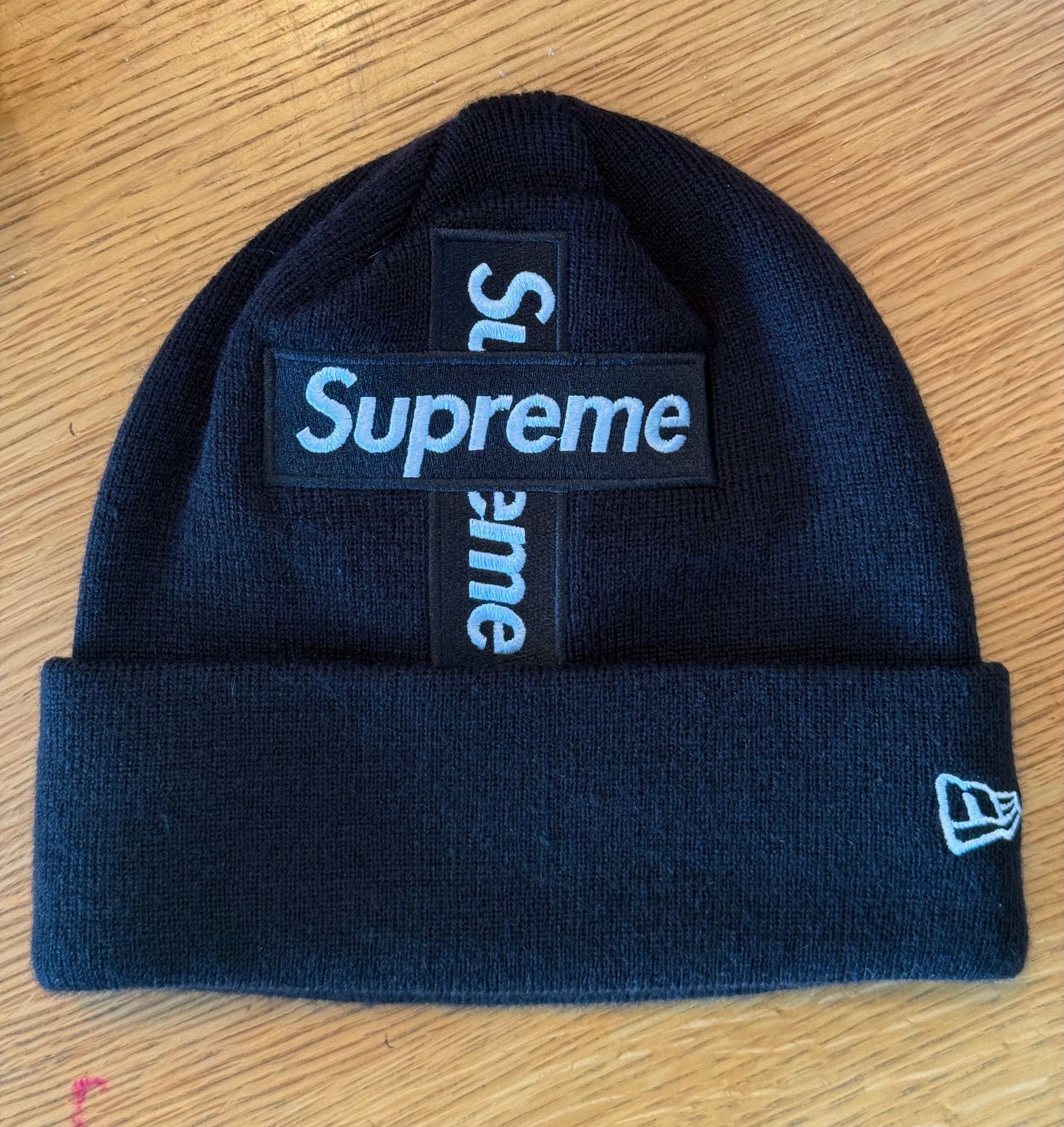 Supreme New Era® Cross Box Logo Beanie "Black"