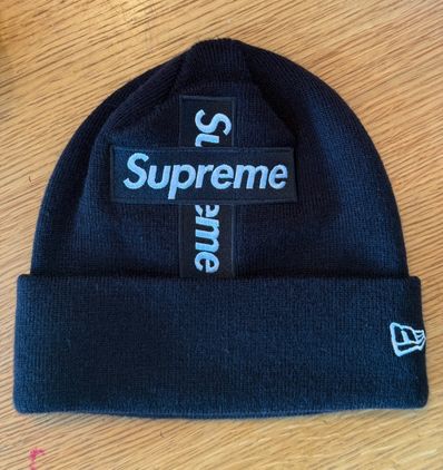 Supreme New Era® Cross Box Logo Beanie "Black"