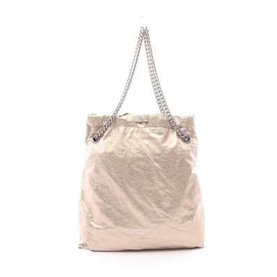 バレンシアガ BALENCIAGA CRUSH トートバッグ バッグ レザー レディース ゴールド系 742941 【中古】