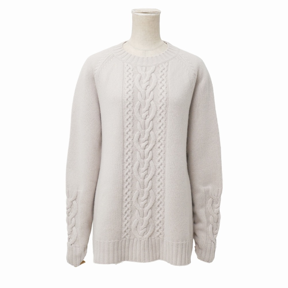 ■美品■S Max Mara エス マックスマーラ ニット サイズM カシミヤ混 ケーブルニット セーター ブランド古着【中古】20260716/RB0121
